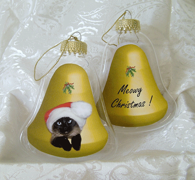 Siamese cat christmas ornaments
